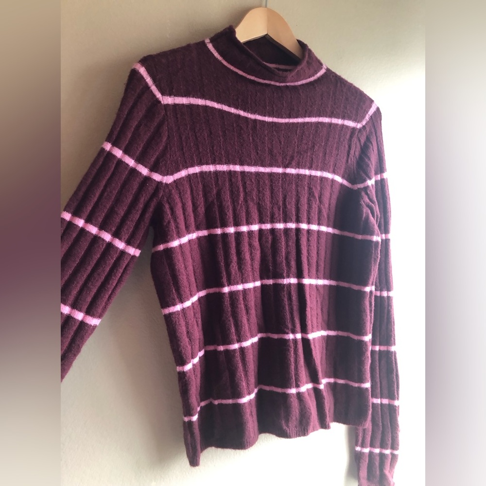 NEW Madewell Women’s Long Sleeve Pullover Stripped Wool Soft Sweater Size M - Picture 8 of 16
